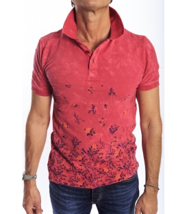 GIANNI LUPO Polo with print RED Art. 8423