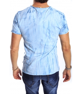 GIANNI LUPO T-shirt con stampa AZZURRO Art. 1816-5