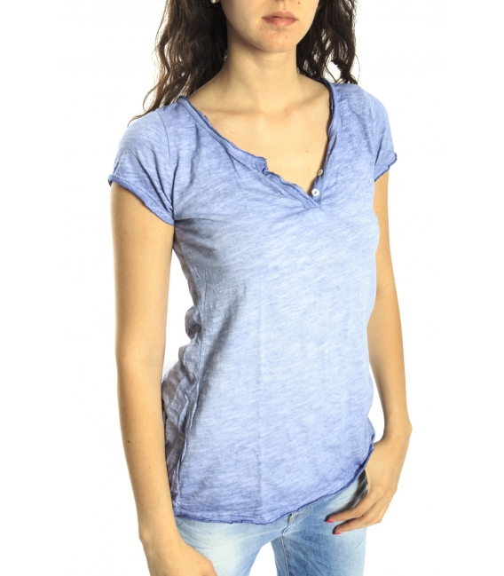 SUSY MIX T-shirt serafino LIGHT BLUE Art. 1541