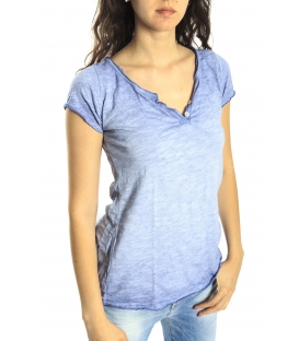 SUSY MIX T-shirt serafino AZZURRO Art. 1541