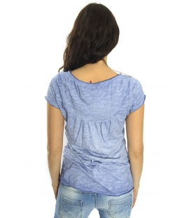 SUSY MIX T-shirt serafino LIGHT BLUE Art. 1541