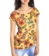 SUSY MIX T-shirt print with flowers YELLOW Art. 3647