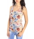 SUSY MIX Top with flowers BEIGE Art. 743