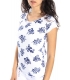 SUSY MIX T-shirt WHITE with BLUE flowers Art. 3671