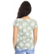 SUSY MIX T-shirt GREEN with WHITE flowers Art. 3671