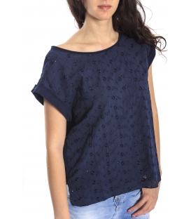 SUSY MIX T-shirt in sangallo BLU Art. 1576