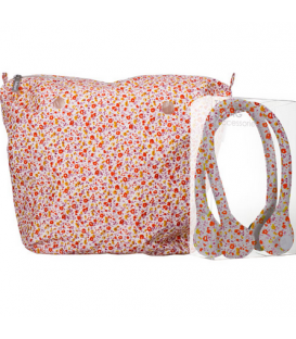 KIT CANVAS + MANICI CORTI FLORAL ORANGE FULLSPOT O'BAG