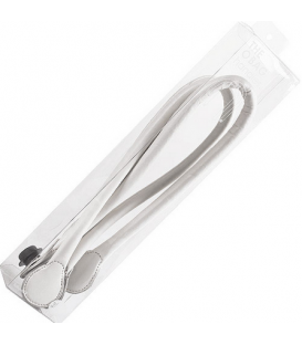 LONG FAUX LEATHER WHITE HANDLES O'BAG