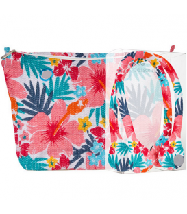 KIT CANVAS + MANICI CORTI FIORI ARANCIO FULLSPOT O'BAG