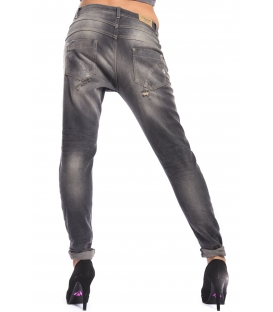 MARYLEY Jeans Boyfriend baggy with rips DENIM BLACK Art. B60S/RAV
