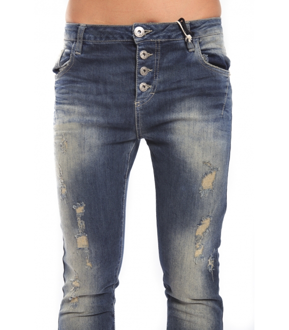 MARYLEY Jeans Boyfriend baggy with rips DENIM Art. B60S/RAV