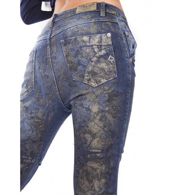 MARYLEY Jeans Boyfriend baggy with print Art. B501/RDH