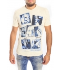 Antony Morato Shirt con stampa polaroids col. CARTA mmks00717