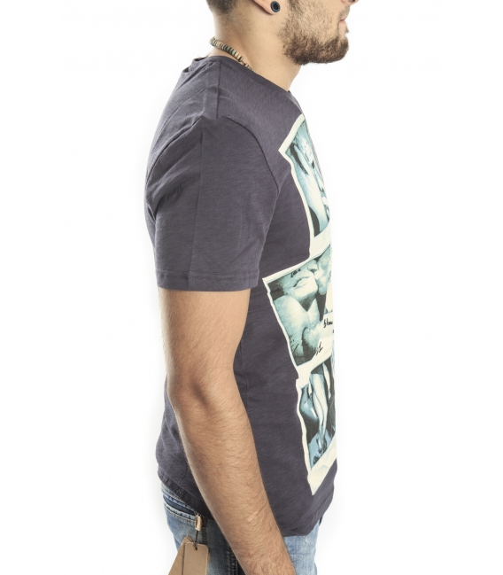 Antony Morato T-Shirt with polaroids print col. LAVAGNA mmks00717