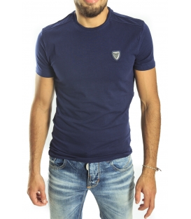 Antony Morato T-Shirt giro collo con logo BLU MARINE mmks00500