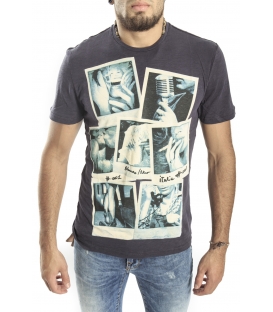 Antony Morato T-Shirt with polaroids print col. LAVAGNA mmks00717