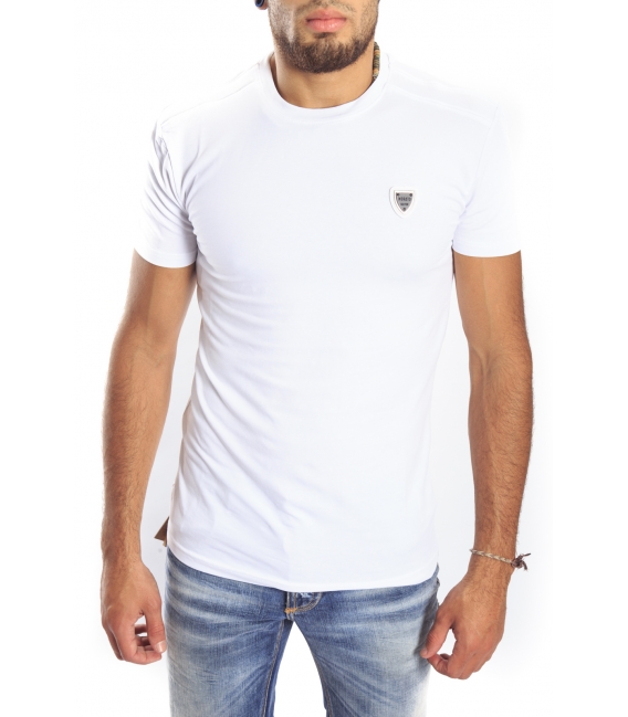 Antony Morato T-Shirt giro collo con logo BIANCO mmks00500