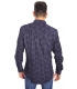 Gaudi Jeans - camicia a quadretti blu in cotone invernale 52bu42099