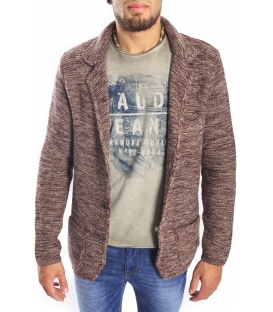 Gaudi Jeans - knit jacket beige / bordeaux 52bu56001