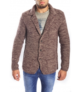 Gaudi Jeans - knit jacket beige / bordeaux 52bu56001