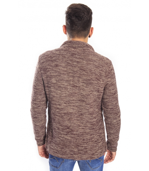 Gaudi Jeans - knit jacket beige / bordeaux 52bu56001