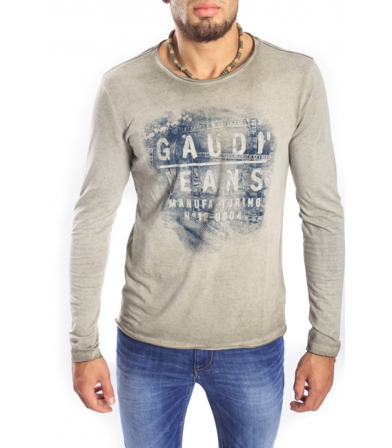 Gaudi Jeans - shirt cotton print Grey 52bu67181