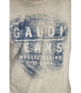 Gaudi Jeans - maglia in cotone con stampa Grigia 52bu67181