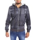 Gaudi Jeans - Sweatshirt with zip and hood GREY 52bu64003np