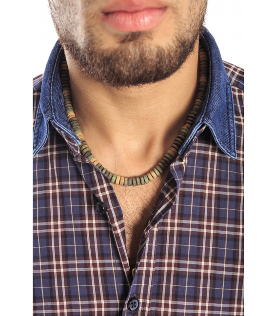 Antony Morato Camicia fantasia quadri CANNELLA mmsl00269
