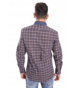 Antony Morato Shirt fantasy squares CANNELLA mmsl00269