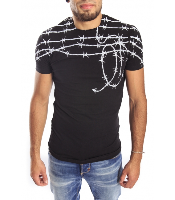 Antony Morato T-shirt con stampa fantasia NERO mmks00706