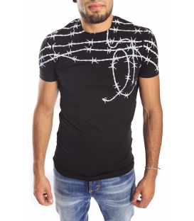 Antony Morato T-shirt con stampa fantasia NERO mmks00706