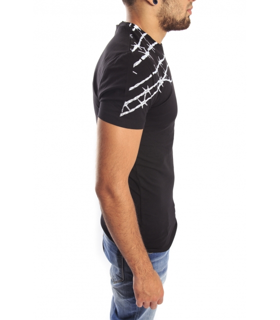 Antony Morato T-shirt con stampa fantasia NERO mmks00706