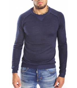 Antony Morato Maglia girocollo con dett. cuciture BLU mmsw00498