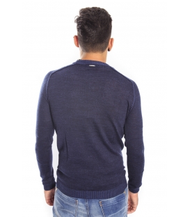 Antony Morato Maglia girocollo con dett. cuciture BLU mmsw00498