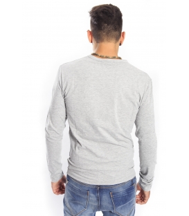 Antony Morato Maglia girocollo con logo GRIGIO MELANGE mmKL00163