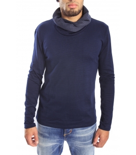 Antony Morato Jersey with neck BLUE mmkl00174