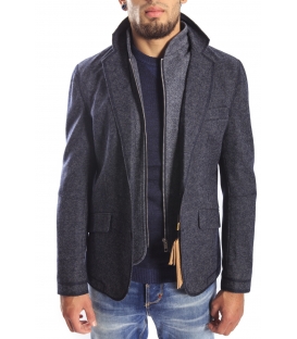 Antony Morato Jacket slim 2 buttons + zip BLUE MMJA00171