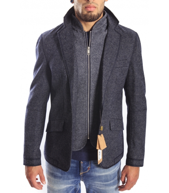 Antony Morato Jacket slim 2 buttons + zip BLUE MMJA00171