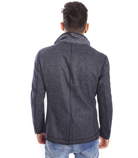 Antony Morato Jacket slim 2 buttons + zip BLUE MMJA00171