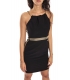 RINASCIMENTO Dress BLACK with GOLd detail CFC0070010003