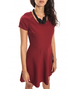 RINASCIMENTO Dress short sleeve RED + necklace CFC0069722003