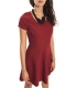 RINASCIMENTO Dress short sleeve RED + necklace CFC0069722003