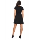 RINASCIMENTO Dress short sleeve BLACK + necklace CFC0069722003