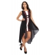 RINASCIMENTO Dress with eco-leather BLACK / BORDEAUX CFC0069980003