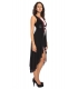 RINASCIMENTO Dress with eco-leather BLACK / BORDEAUX CFC0069980003