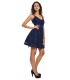 RINASCIMENTO Dress with lace and zip BLUE CFC0069794003