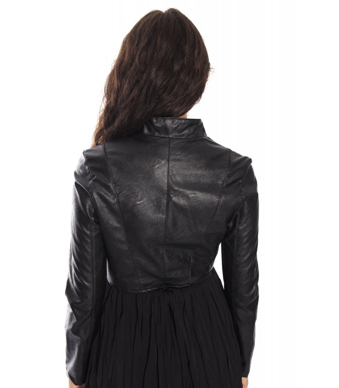 RINASCIMENTO Giacca corta in ecopelle NERO Art. CFC0069951003