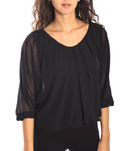 RINASCIMENTO Blouse with bow BLACK Art. CFC0069953003