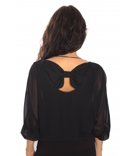 RINASCIMENTO Blouse with bow BLACK Art. CFC0069953003